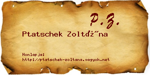 Ptatschek Zoltána névjegykártya